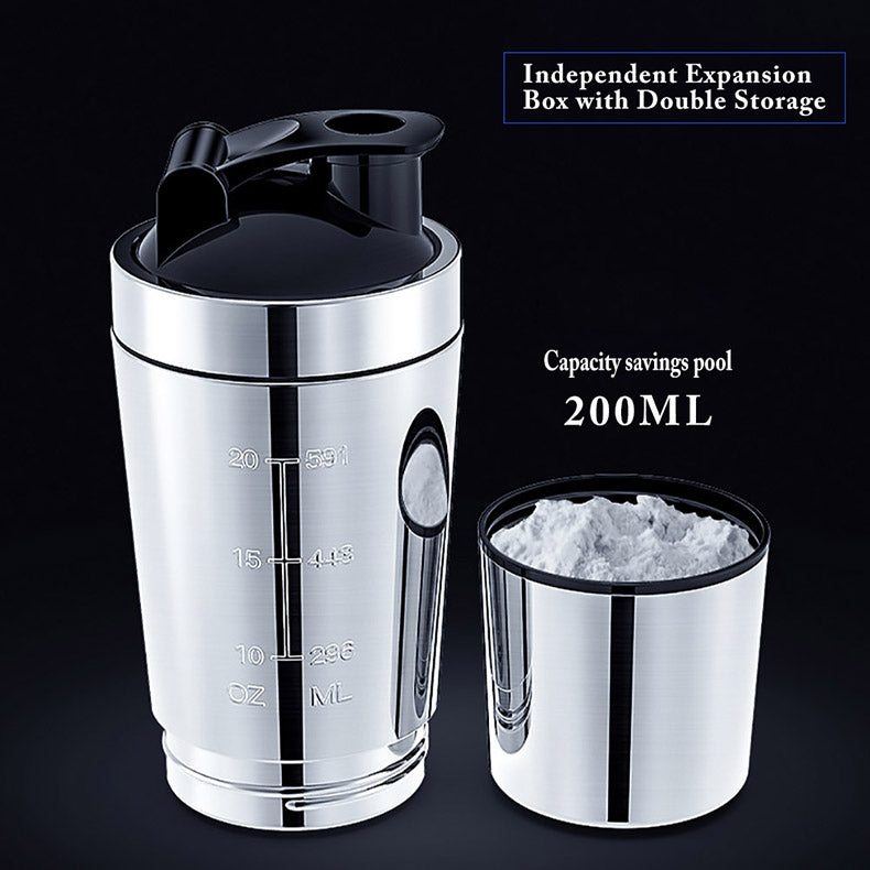 Stainless Steel Protein Shaker Bottle for Fitness