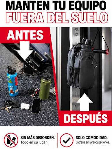 Bolso magnético, aprueba de agua y resistente.